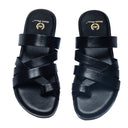 Gladiator Slippers (Black) — Black slippers | Modello Domani