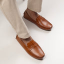 Gommino Leather Penny Loafers (Tan) — Tan loafers | Modello Domani