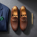 handcrafted synthetic vegan leather slipons for men for office wear and corporate wear. daily wear slipons