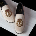 The Kingsman Slipons (Beige - Limited Edition #GoldBottom) — Beige slipons | Modello Domani