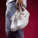 DOMS Comfort Leather Sneakers (White) — White sneakers | Modello Domani