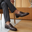 brown corporate office wear shoes for working men