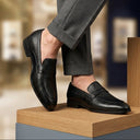 black loafers slipons for men shoes