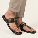 summer strap slippers leather for men
