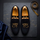 the egypt eye of horus anubis and eye of ra shoes. lucky.