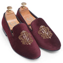The Royal Crest Slipons (Wine)(Patent Copyright Artwork) — Slipons | Modello Domani
