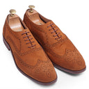 Italian Calf Suede Brogues (Tan Limited Edition) — Tan shoes | Modello Domani