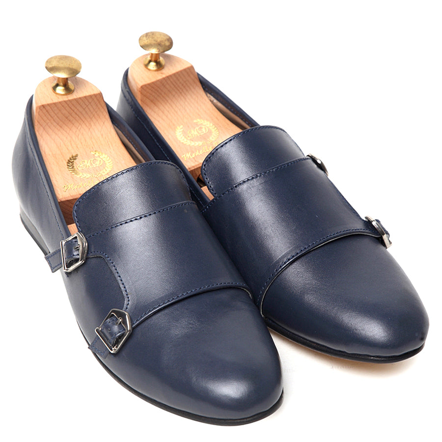 Glamorous Gold Sole Monks (Limited Edition Navy)