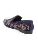The Golden Flora (Navy) — Navy shoes | Modello Domani