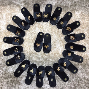 Women Customized Initials Domani Slippers (Made To Order)