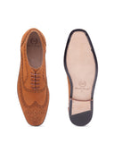 Italian Calf Suede Brogues (Tan Limited Edition) — Tan shoes | Modello Domani