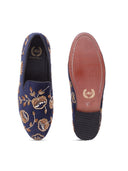 The Golden Flora (Navy) — Navy shoes | Modello Domani