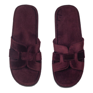 Hercules Velvet Domani Slippers (Wine)