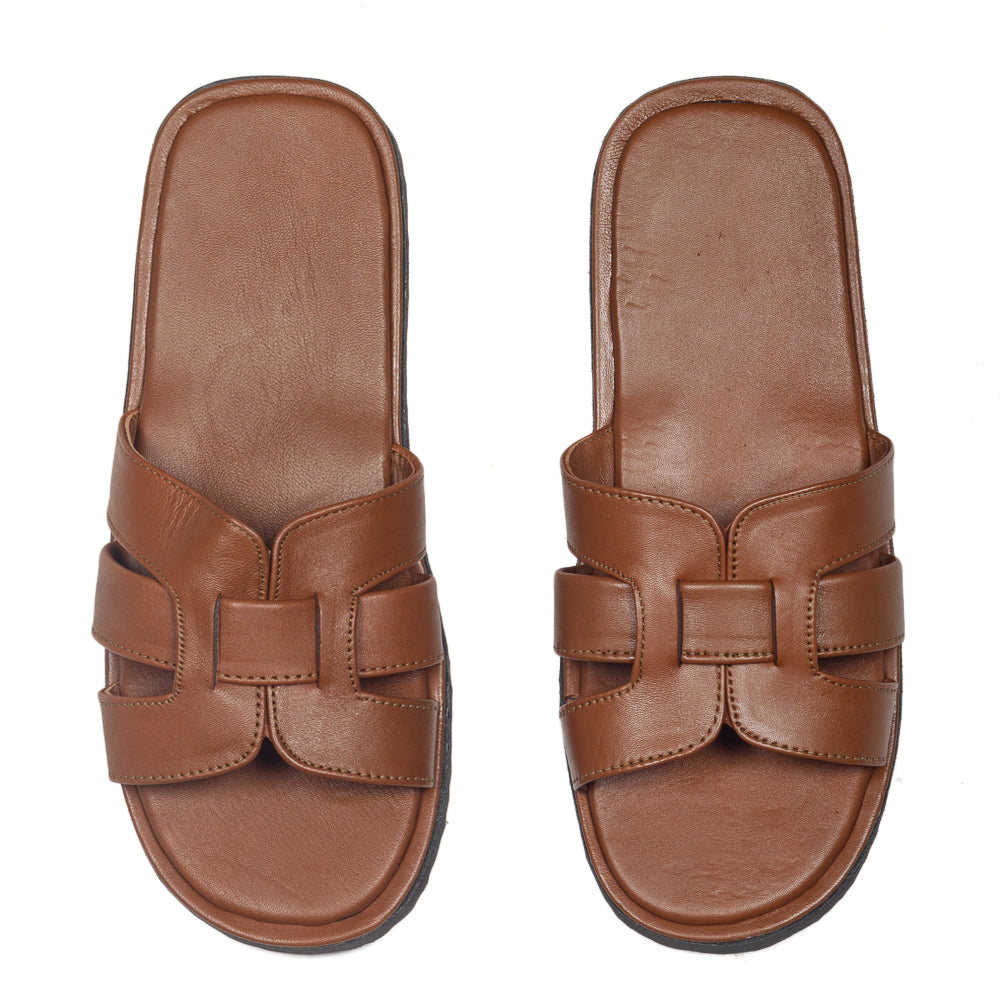 Hercules Leather Domani Slippers (Tan)