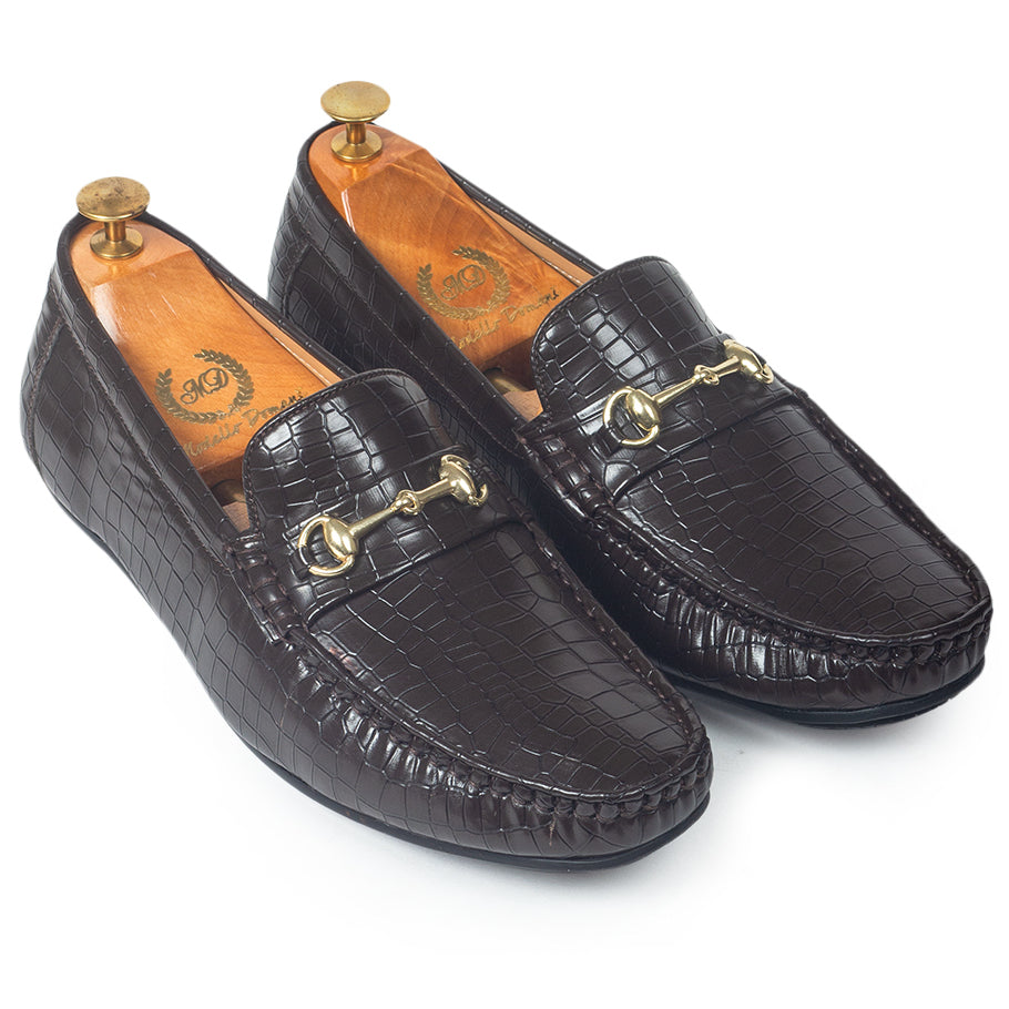 Croc Buckle Slipons (Coffee Brown)