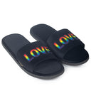 LOVE Domani Slippers Men (Black-Multi) — Black slippers | Modello Domani