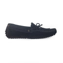 Gommino Suede Bow Loafers (Black) — Black loafers | Modello Domani