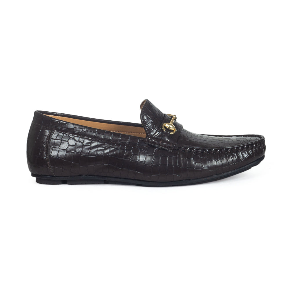 Croc Buckle Slipons (Coffee Brown)