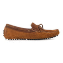 Gommino Suede Bow Loafers (Chocolate Brown) — Brown loafers | Modello Domani