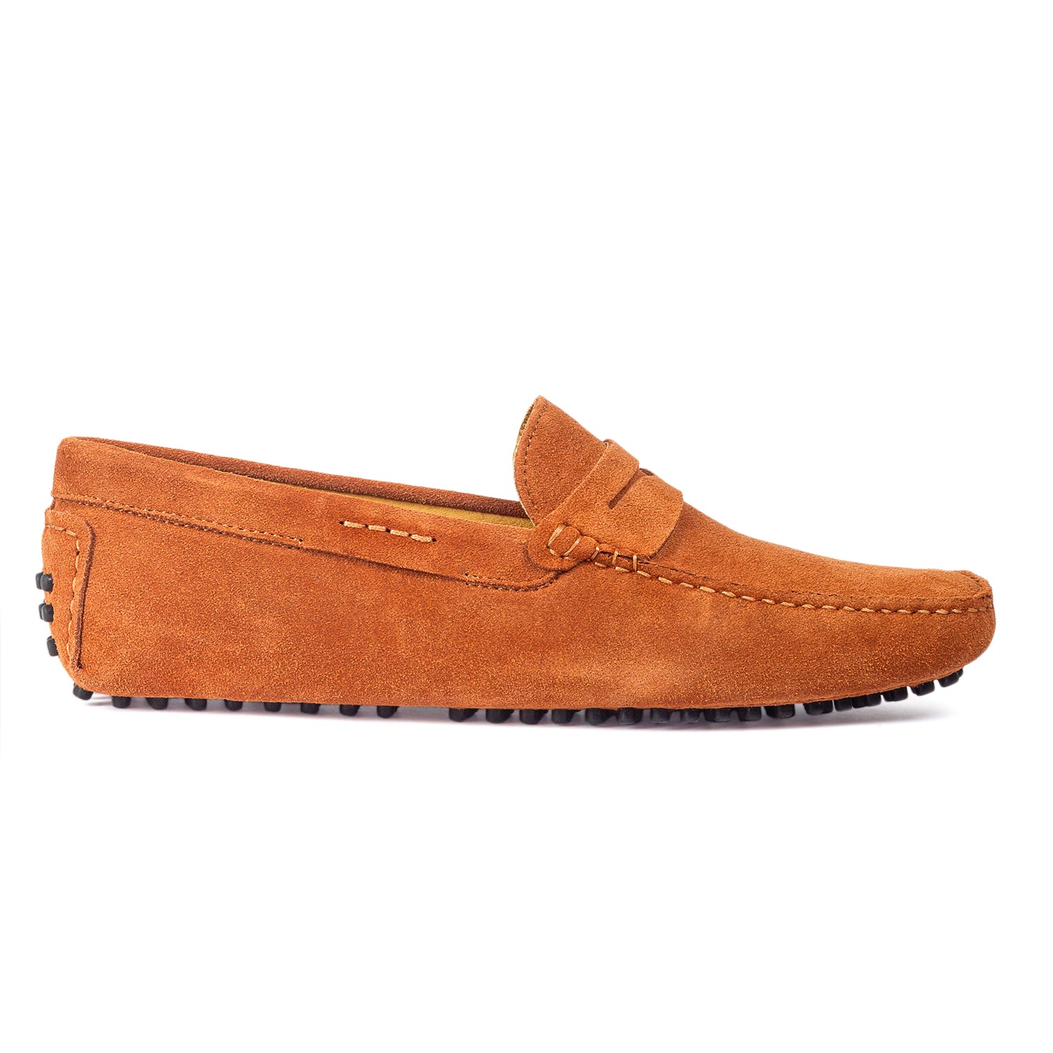 Gommino Suede Penny Loafers (Tan)
