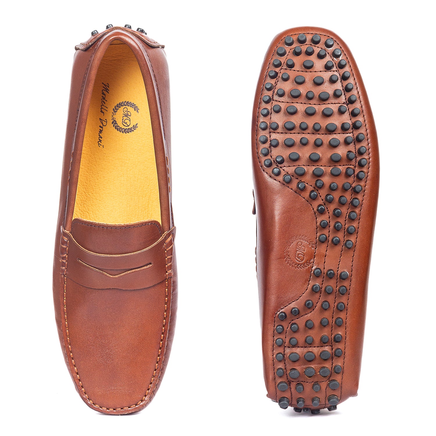 Gommino Leather Penny Loafers (Brown)