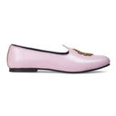 Royal Crest Leather Juttis (Baby Pink)(Patent Copyright Artwork) — Pink juttis | Modello Domani