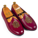Royal Crest Leather Juttis (Wine)(Patent Copyright Artwork) — Juttis | Modello Domani