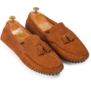 Gommino Suede Tassel Loafers (Tan) — Tan loafers | Modello Domani