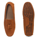 Gommino Suede Tassel Loafers (Tan) — Tan loafers | Modello Domani
