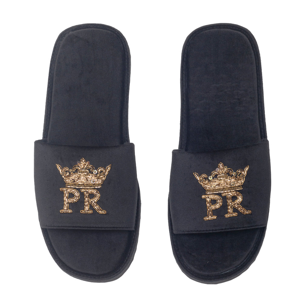 Men Customized Initials Domani Slippers (Made To Order)