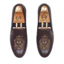 Royal Bee Leather Slipons (Brown) — Brown slipons | Modello Domani