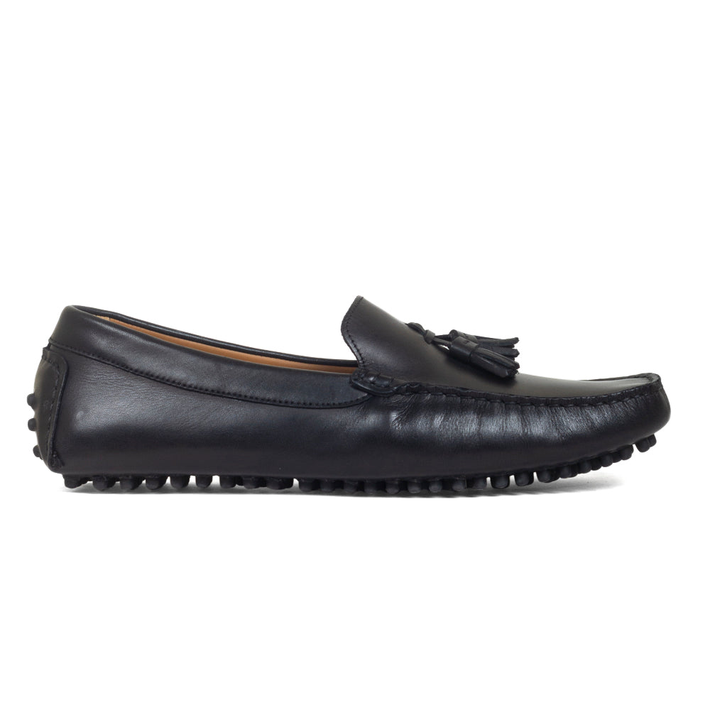 Gommino Leather Tassel Loafers (Black)