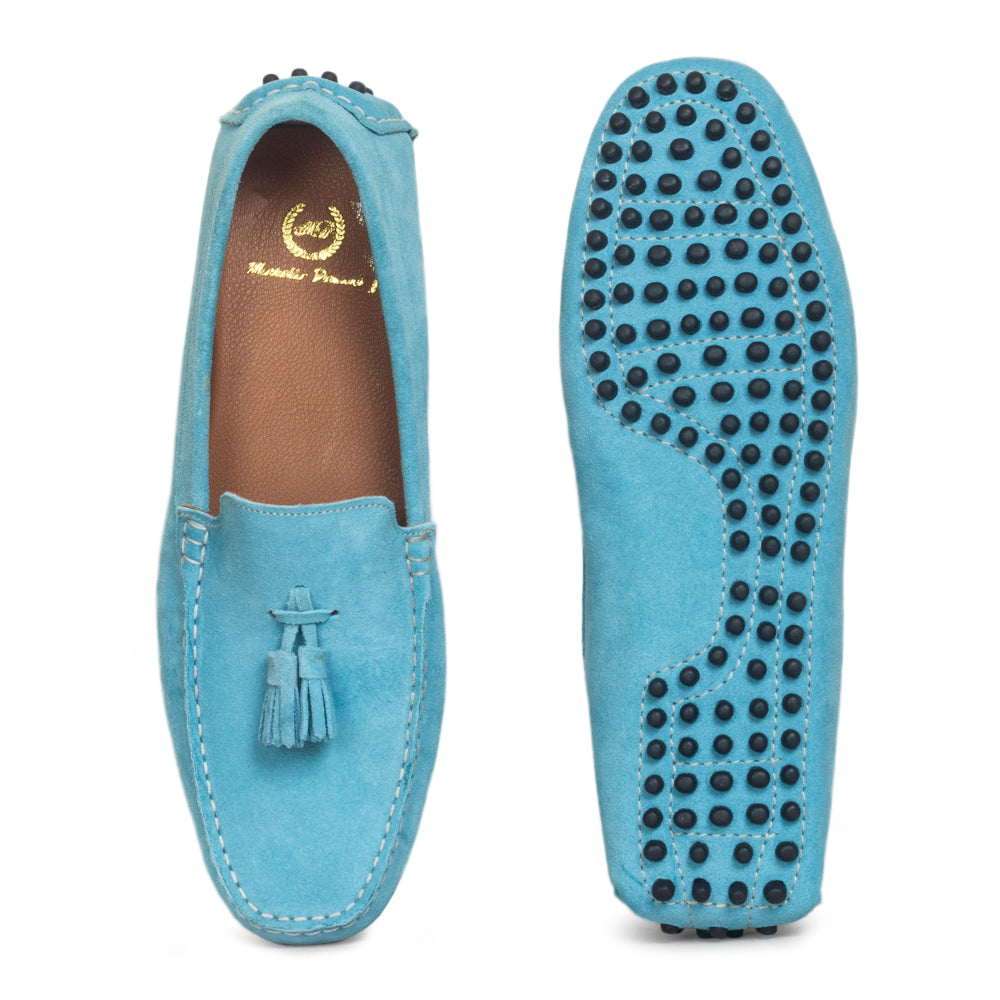 Gommino Suede Tassel Loafers (Limited Edition Sky Blue)