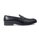 Italian Cut Buckle Slipons (Black) — Black slipons | Modello Domani