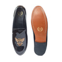 The Falcon Slipons (Patent Black) — Black slipons | Modello Domani