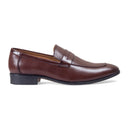 Italian Textured Slipons (Brown) — Brown slipons | Modello Domani