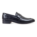 Italian Textured Slipons (Black) — Black slipons | Modello Domani