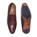 Italian Textured Slipons (Brown) — Brown slipons | Modello Domani