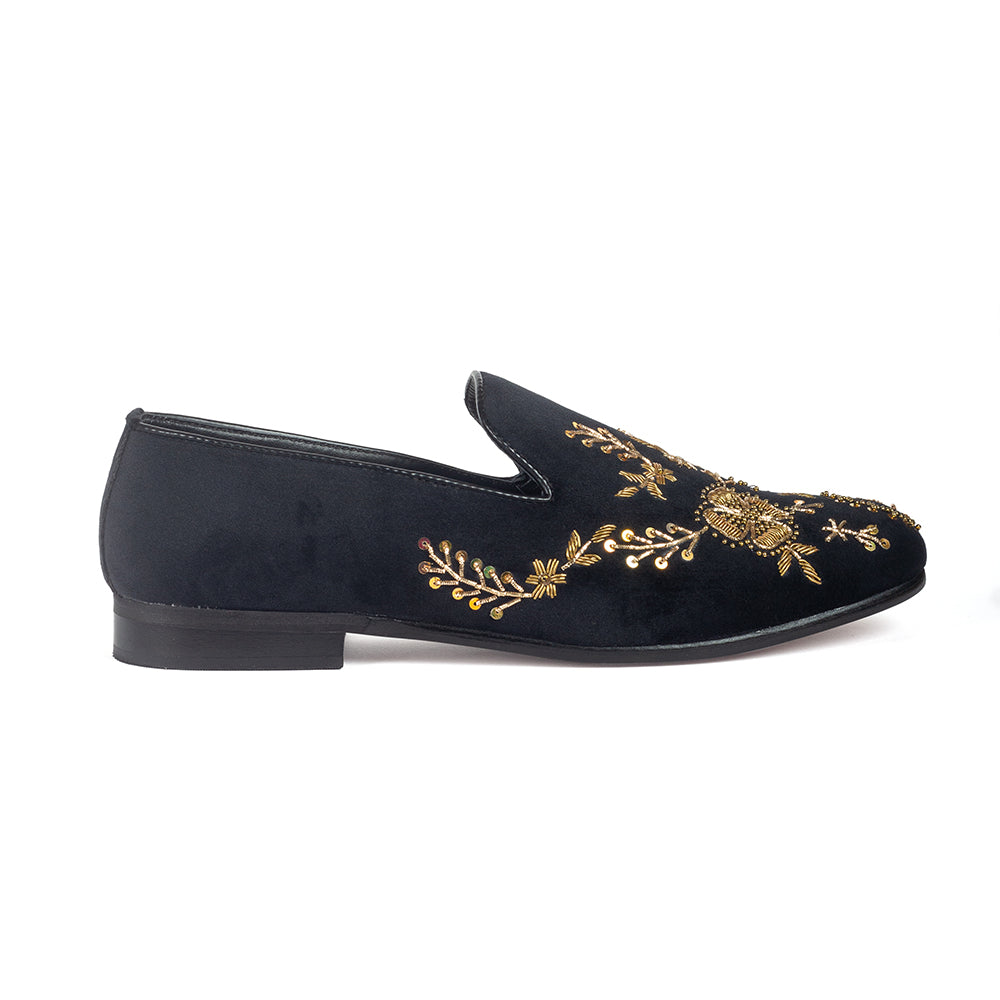 The Clover Slipons (Black)