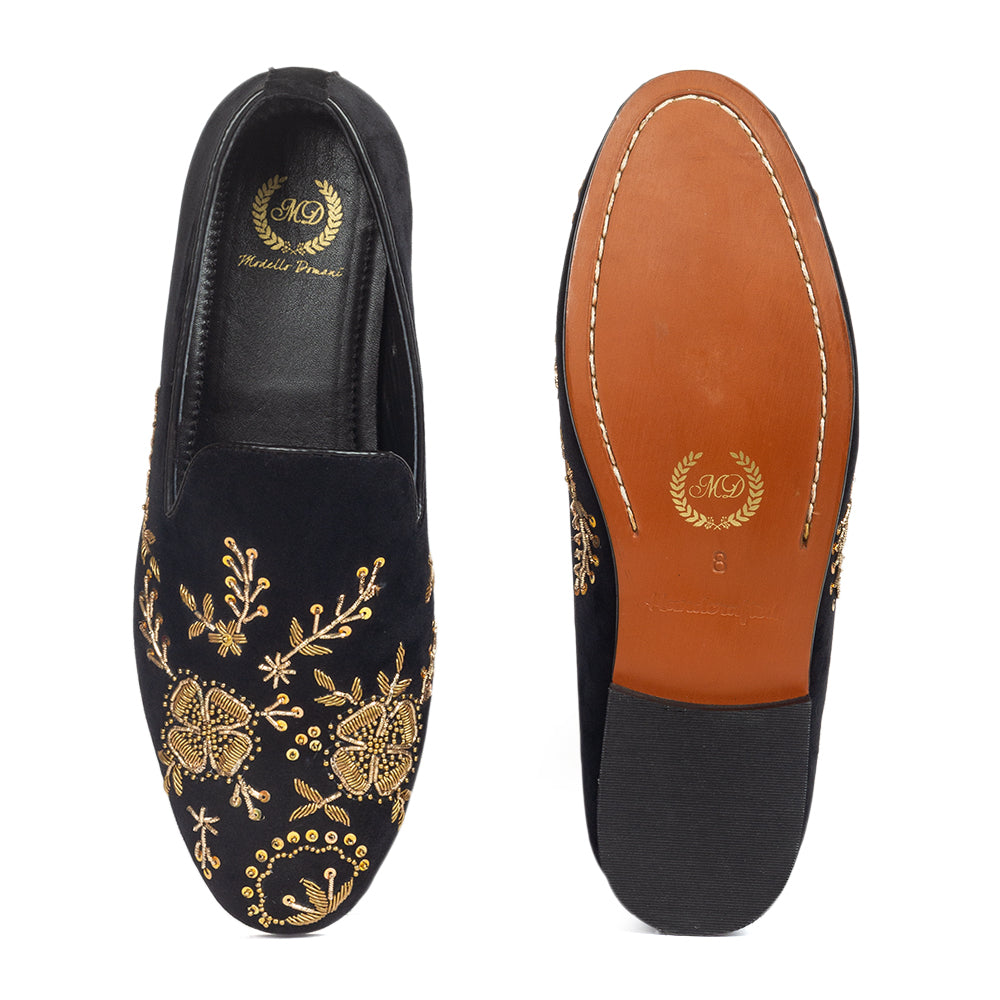 The Clover Slipons (Black)