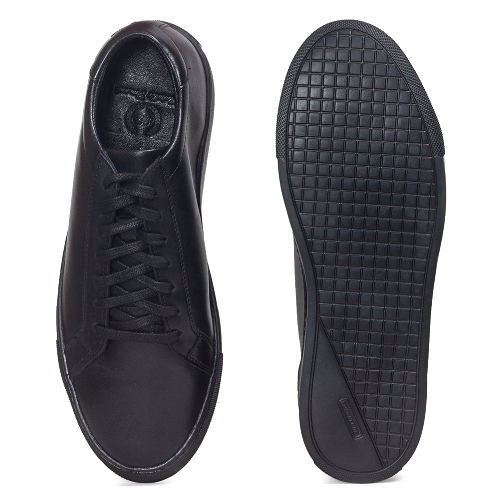 Domani Comfort Leather Sneakers (All Black)