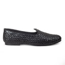 Woven Leather Juttis (Black) — Black juttis | Modello Domani