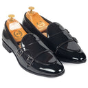 Low Cut Monks (Patent Black) — Black monks | Modello Domani