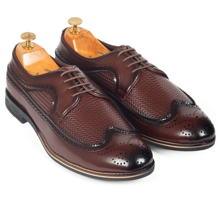 Mesh Lace Up Brogues (Chocolate Brown)
