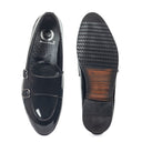 Low Cut Monks (Patent Black) — Black monks | Modello Domani