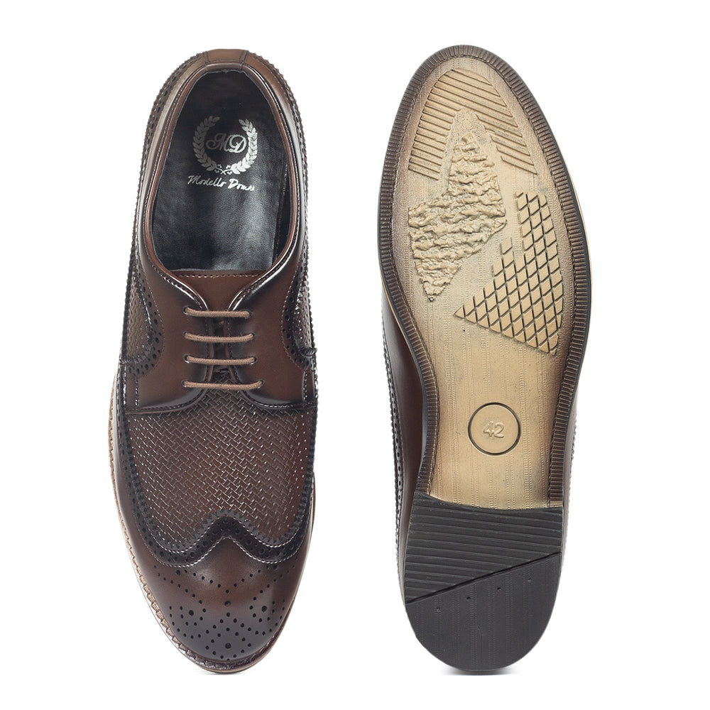 Mesh Lace Up Brogues (Coffee Brown)