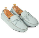 Gommino Leather Bow Loafers (English Blue) — Blue loafers | Modello Domani