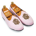 Royal Crest©️ Velvet Juttis (Baby Pink - Limited Edition)(Patent Copyright Artwork) — Pink juttis | Modello Domani