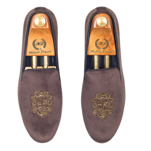 The Royal Crest©️ Slipons (Brown - Limited Edition)(Patent Copyright Artwork)