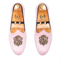 Royal Crest©️ Velvet Juttis (Baby Pink - Limited Edition)(Patent Copyright Artwork) — Pink juttis | Modello Domani